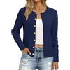 EFFAN Cardigan da donna lavorato a maglia, con bottoni, a maniche lunghe, leggero, per abiti estivi