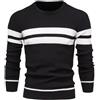 UUAISSO Maglione da Uomo Girocollo a Righe Coordinato con i Colori Felpe Pullover Lavorato a Maglia per Casual