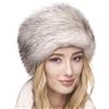 Futrzane Classic Cappello Cosacco - Colbacco Pelo Donna di Pelliccia Sintetica (L, Bianco con Nero Classic)