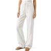 Zylioo Pantaloni alti in lino da donna, 1,8 m, leggeri, vestibilità rilassata, pantaloni casual per donne alte a vita alta gamba dritta