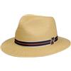 LIERYS CAPPELLISHOP Wardsville Traveller Cappello di Paglia Protezione UV 40 Rigato Multicolore Fascia Unisex Primavera Estate