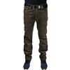 N+1 Pantalone Uomo Velluto Jeans Termico Imbottito Pile Invernale Vita Alta Foderato Elasticizzato 46 48 50 52 54 56 58 60 (Cammello, 50, Numeric_50)