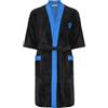 R Revise Revise RE-860 - Accappatoio da uomo, con fibra di bambù, con ricamo, Nero e blu, M-L