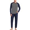 Kobilee Set Pigiama Da Uomo Felpato Invernale Manica Lunga Sleepwear Morbido Caldo Pigiama Pile Pigiama Due Pezzi Elegante Cotone Lungo Abbigliamento da Notte Lovable Leggero