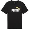 Puma T-shirt da uomo Essentials 2 Color No. 1 Logo, Nero/Oro Luna, M