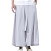 Celanisai Gonna per pantaloni da uomo, lunga, grande, per il tempo libero, elegante, etnico, palazzo, largo, gamba larga, samurai a vita alta, pantaloni estivi leggeri giapponesi da yoga, O grigio