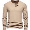 MakingDa Camicia da uomo a nido d'ape aderente a maniche lunghe con bottoni senza colletto
