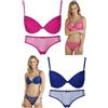 JADEA Coordinato Intimo Donna Completo Reggiseno Push-up e Slip 4594