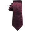 Vsadsau Cravatta classica da uomo, colore rosso bordeaux, con clip, set da 8 cm, ideale per matrimoni e affari, D-9123-LJ9001, Taglia unica