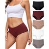 Levao 5 Biancheria Intima delle Donne Nathlos Seamless Brief Biancheria Intima Vita Media Hipster per Le Donne Traspirante Mutandine Morbide Multipack S-XL