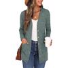 GRECERELLE Cardigan Donna Lungo Golfino Manica Lunga Elegante Comodo Apertura Frontale Bottoni Tasche Maglione Leggero Scollo a V