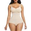 Shffuw Body Contenitivo Snellente Panciera Donne Tuta da Donna con Cerniera Sollevamento Anca Corsetto Traspirante Senza Cuciture Shape E Tone Body Wrap Pancera Modellante Donna Beige XXXL