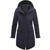 Tuopuda Giacca Donna in Pile Cappotto Leggera Parka Giacche con Cerniera Giubbotto con Cappuccio Giaccone Impermeabile Primavera Autunno Inverno