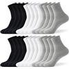 LBJR 12 Paia Ottima Qualità Di Cotone Calzini Unisex, Confortevoli E Traspirante Calze Running
