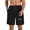 Generic Pantaloncini Rasta Lion of Judah Pantaloncino Casual Calzoncini da Bagno Cintura Elastica Costume Uomo Mare per Piscina Spiaggia All'Aperto