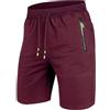 ZOXOZ Pantaloncini Sportivi Uomo Pantaloni Corti Cotone Estivi Elasticizzati Running Shorts con Tasche Rosso XL