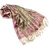 Lorenzo Cana Pashmina - Sciarpa in tessuto jacquard, 100% seta, motivo Paisley, in seta pashmina, multicolore, 70 x 190 cm