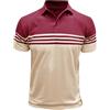 MakingDa Polo da uomo a maniche corte a righe orizzontali a blocchi di colore estive, vestibilità regolare, con bottoni, colletto classico, camicie casual per il golf e il lavoro, magliette leggere