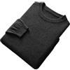 Generic Maglione da uomo 100% lana leggero tinta unita lavorato a maglia di base pullover top business casual maglione, Grigio scuro9, XL