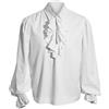 YAOHUOLE Camicia medievale da uomo in stile vichingo con lacci, camicia rinascimentale vittoriano steampunk pirata camicia da uomo