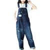 Youlee Donna Annata Denim Tuta Giarrettiere Pantaloni Stile 1 Blu