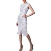 KBOPLEMQ Gatsby - Costume da donna Charleston, stile vintage anni '20, con paillettes, scollo a V, abito lungo Charleston, stile retrò, elegante, con frange, glitter, O bianco., S