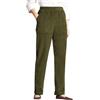 AnnSemo Pantaloni dritti da donna, pantaloni da tuta in tinta unita, pantaloni elasticizzati in corduroy da donna a vita alta, pantaloni a gamba larga da donna, pantaloni comodi e larghi da donna per palestra