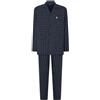 El Búho Nocturno Pigiama Uomo Lungo Classico Popeline Ospedale - Giacca Bottoni Aperto Davanti Tasche Risvolto Intero Taglie Forti Easy Iron, 65% Poliestere, 35% Cotone, Blu 1400, XL