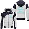 East-hai-buy Felpa con Cappuccio Fai-da-Te Personalizzata Felpa da Uomo con Zip Stampata con Le tue Foto di Design/Logo Giacca in Patchwork Cappotto color3,XXL