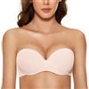 DOBREVA Donna Reggiseno Senza Spalline Push Up Multifunzione con Ferretto Imbottito Reggiseni a Fascia