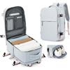 SZLX Zaino Ryanair 40x20x25 Bagaglio a Mano Easyjet Donna Zaino da Viaggio Aereo Borse da Cabina Impermeabile Uomo Adatto a PC da 14 pollici Travel Backpack per Sportivo Trekking,Grigio