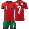 FTRGHNY Maglie da Calcio per Bambini Adulti 2025 Maglia Calcio Completo Magliette Completi Maglietta Completino Kit Allenamento Calcios Tuta T Shirt Pantaloncini e Calzini Antiscivolo