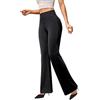 Friptspyg Pantaloni Donna Palazzo Vita Alta con Bottoni Elastici e Tasche per Yoga Lavoro e Tutti i Giorni Comodi Eleganti