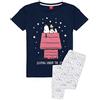 Peanuts Snoopy Pigiama Ladies Womens Top Long o Short Bottoms Opzioni Navy Pjs M
