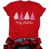tiorhooe Maglietta natalizia da donna Merry Christmas T Shirt Xmas Tree Shirts