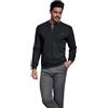 Galeone - Biancheria e Tessuti Pigiama Uomo Color Antracite in Tessuto Punto Milano Pigiama Uomo Invernale Confortevole Pigiama da Uomo Morbido Ed Elastico Pigiami Uomo Linea Prestige (XL)