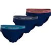 Tommy Hilfiger 3P WB Brief, Mutande Bambino Uomo, CER Aqua/Deep Indigo/Dockside Red,