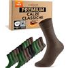 sockenkauf24 10 Paia di Calze Uomo Donna Calzini Lunghi Business Cotone Traspiranti Comode (Verde Marrone Nero 47-50)
