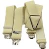 Melegari Bretelle elastiche larghe 3,6 cm, twill tinta unita, uomo/donna, made in Italy