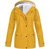 EFOFEI Donna Faux Teddy Fur Foderato Impermeabile Traspirante Cappotto Lungo Caldo Con Cappuccio Peluche Outdoor Elegante Impermeabile Antivento Con Cappuccio