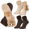 MOUNTREX® Calzini in lana alpaca, per uomo e donna, invernali, caldi, calzini termici, spessi, 2 paia, 43-46