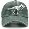 Hatwell Cappello da baseball regolabile per bambini e bambine, con teschio e dinosauro, ricamato, per bambini dai 2 agli 11 anni