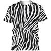 Generic Maglietta da uomo con motivo zebra realistico, maglietta a maniche corte con stampa animale, accattivante top streetwear in look 3D #i413