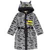 DC Comics Batman Dressing Gown Boys Kids Grey Dark Knight PJs Accappatoio