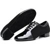 LYXYGMV Scarpe da ballo standard uomo, scarpe sala, traspiranti, con tacco basso, suola morbida, for esercizi, tango, danza moderna, sport Per Balli Latino-americani, Salsa(Black 2.5cm All fur,41)