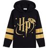 Harry Potter Felpa Cappuccio Bambina, Morbido Hogwarts Felpe con Cappuccio (Nero/Oro, 13-14 Anni)