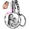 ArtPix 3D Portachiavi personalizzati con luce, cristallo di impronte digitali inciso al laser 2D, accessori per portachiavi