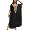 YOUKD Maxi Abito da Donna con Scollo a V Caftano Boho Robe Plus Size Loungewear