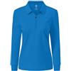 MoFiz Polo Donna Manica Lunga Poloshirt Lavoro Camicia Sportiva Golf Top con Cerniera