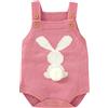 Verve Jelly Neonati maschi Vestiti per ragazze Senza maniche Pagliaccetto lavorato a maglia Tuta di colore solido Tuta intera Pasqua Outfit Rosa 90 6-12 mesi